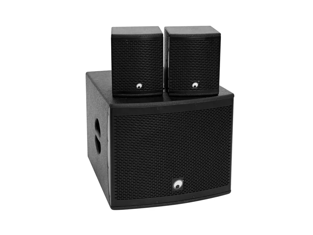 Kracherpreis OMNITRONIC Set MOLLY-12A Subwoofer aktiv + 2x MOLLY-6 Top 8 Ohm, schwarz