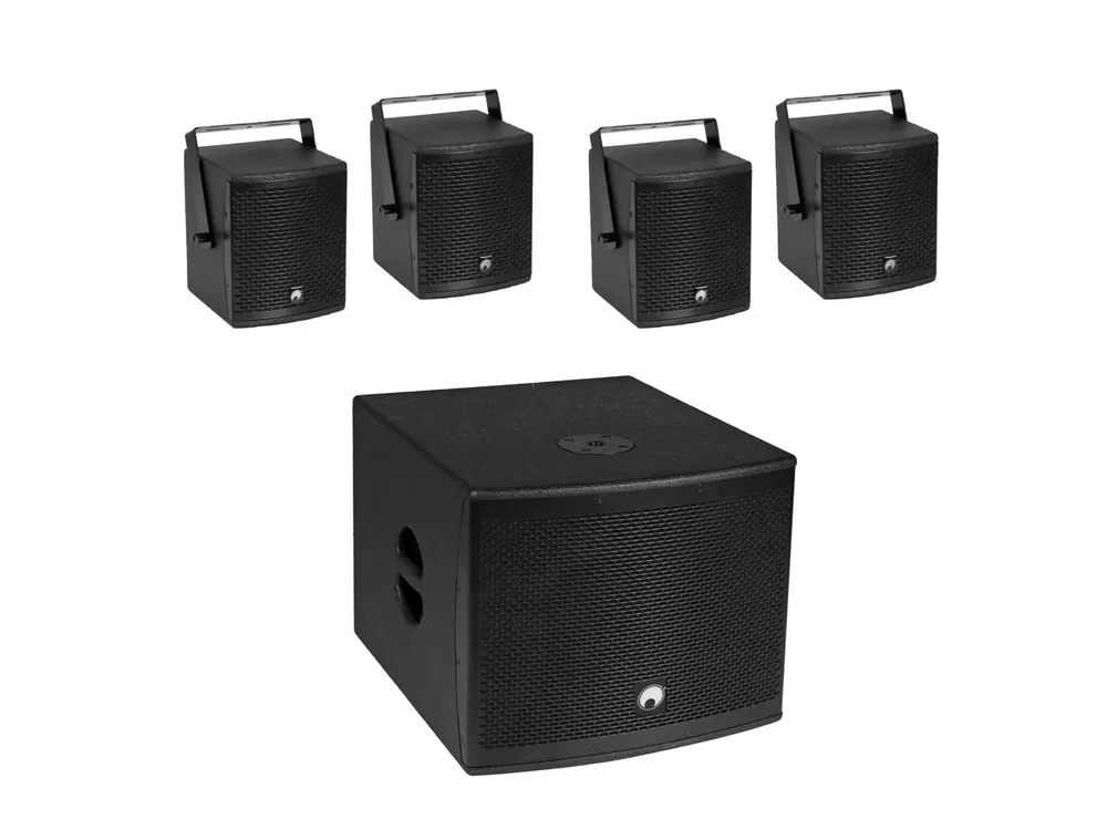 OMNITRONIC Set MOLLY-12A Subwoofer aktiv + 4x MOLLY-6 Top 8 Ohm, schwarz Saisonangebot