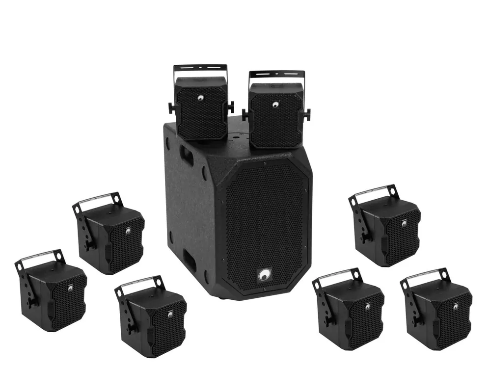 Echt OMNITRONIC Set BOB-10A sw + 8x BOB-4 sw
