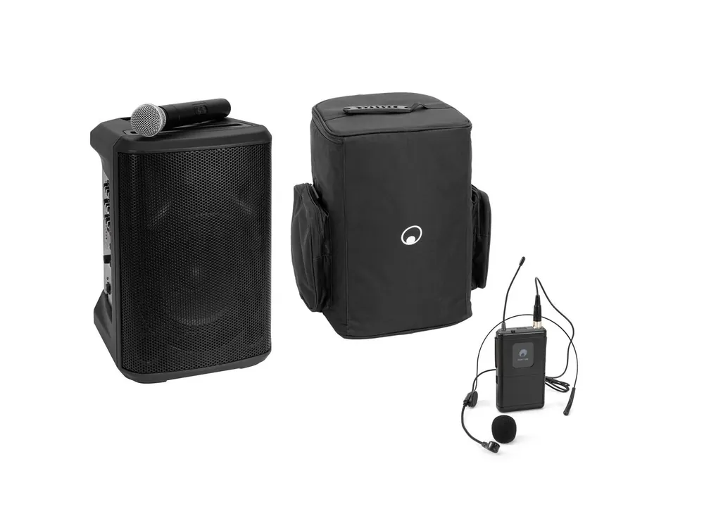 Sonderangebot OMNITRONIC Set PORTY-8A Drahtlos-PA-System + Taschensender inkl. Headset + Soft-bag