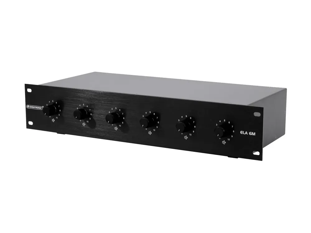 OMNITRONIC ELA 6M-Zonen LS-Regler 10W sw Markenware