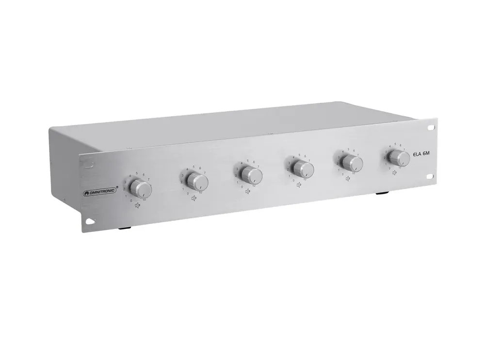Must-Have OMNITRONIC ELA 6M-Zonen LS-Regler 5W sil