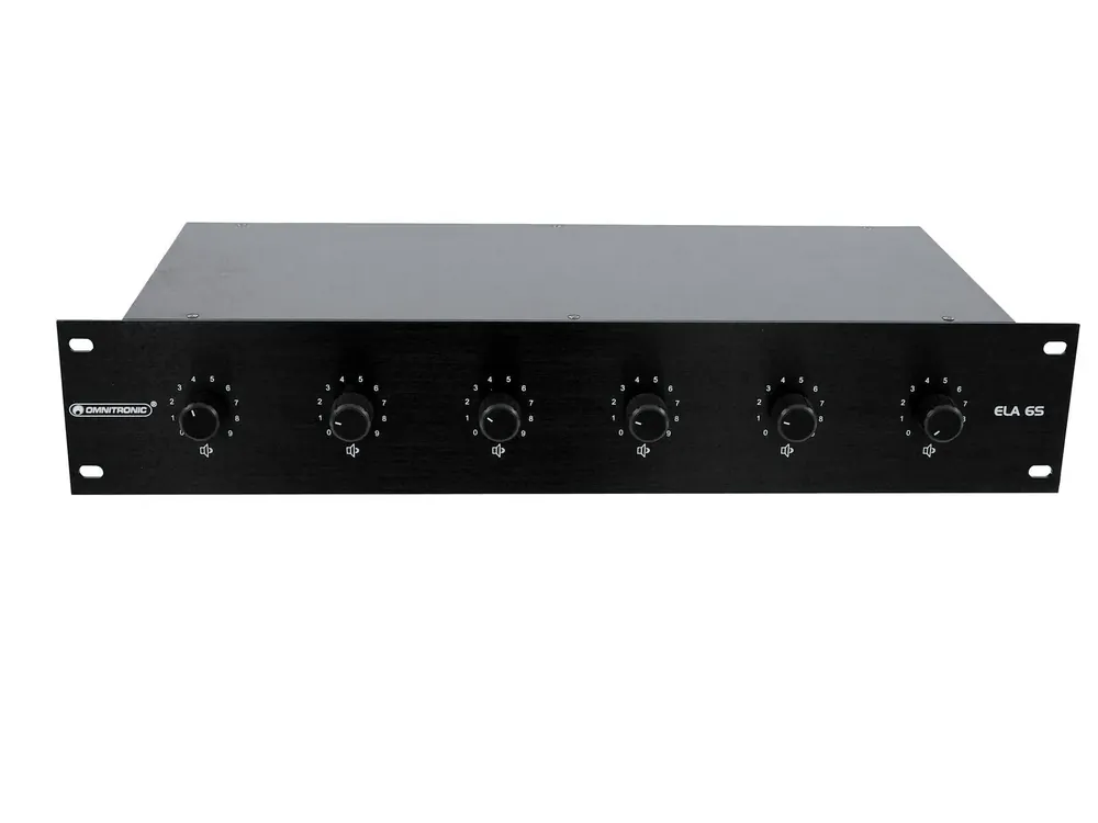 OMNITRONIC ELA 6S-Zonen LS-Regler 20W sw Sale