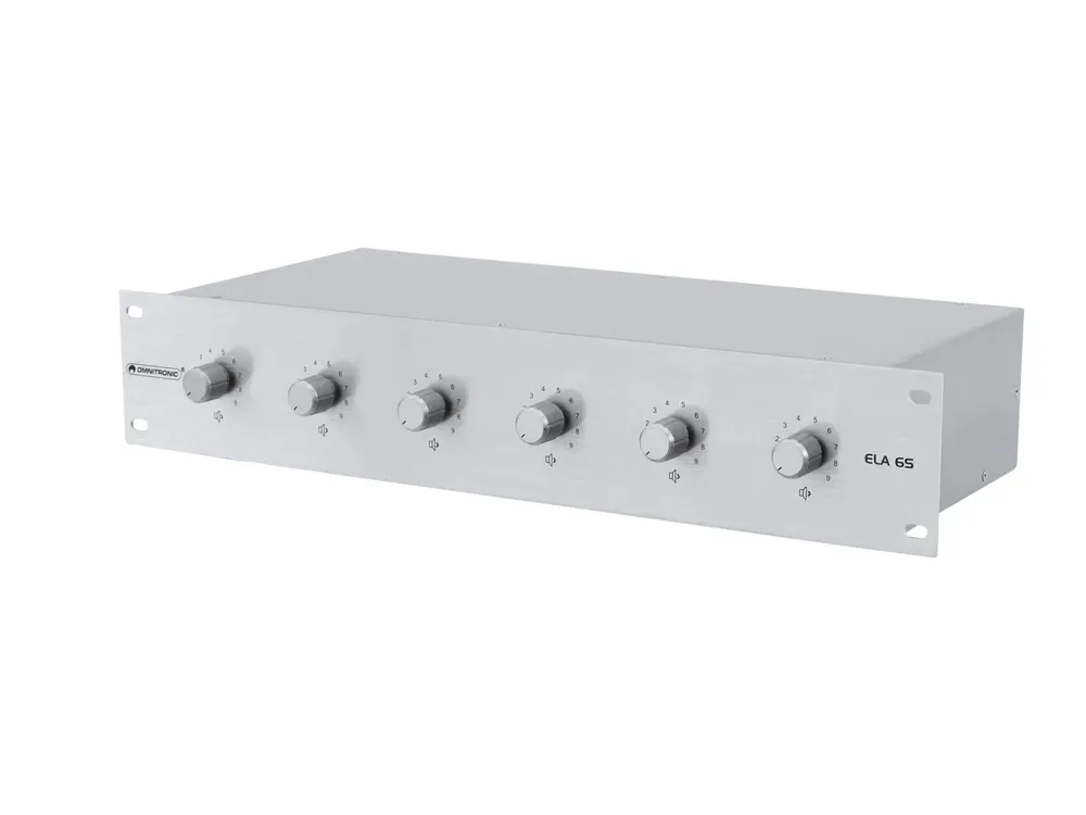 Kostenloser Versand OMNITRONIC ELA 6S-Zonen LS-Regler 5W sil