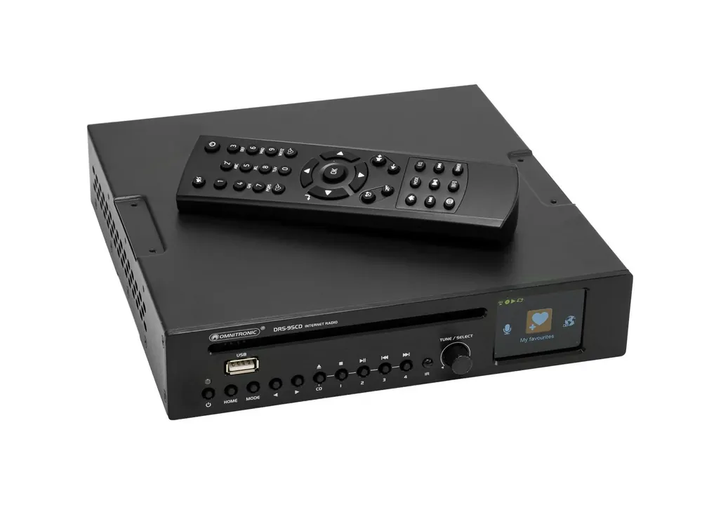 Versand Am Gleichen Tag OMNITRONIC DRS-95CD Internetradio mit DAB+, Bluetooth und CD-Player
