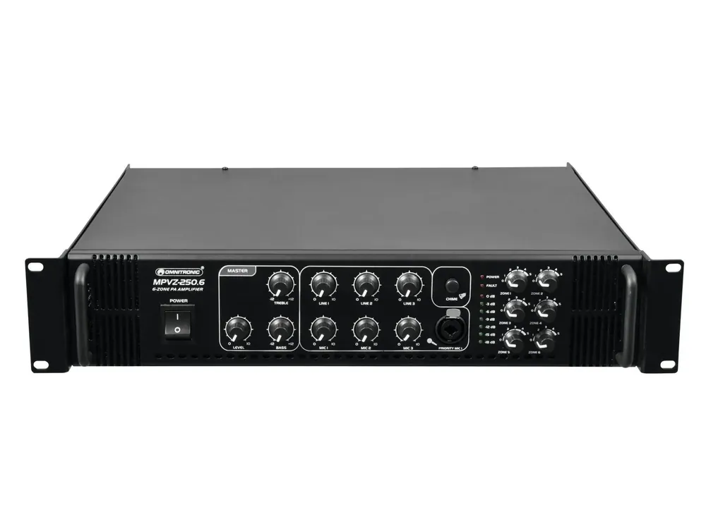 Garantierte Lieferung OMNITRONIC MPVZ-250.6 Mischverstärker