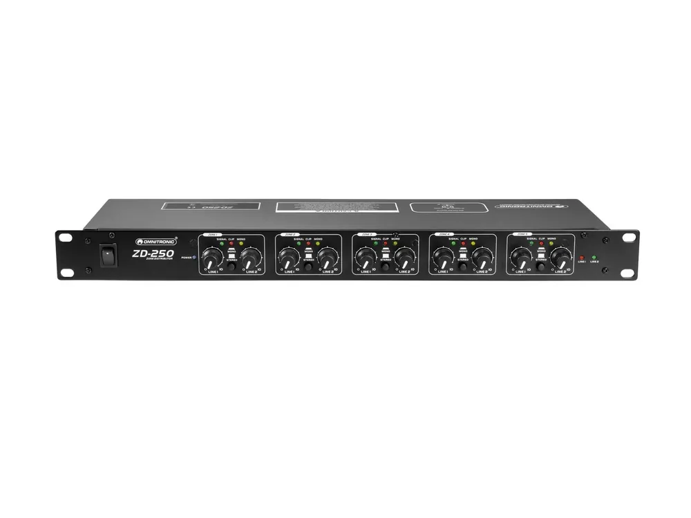 OMNITRONIC ZD-250B Zonen-Verteiler Neue Ware