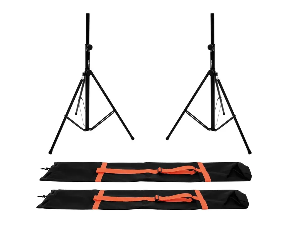 OMNITRONIC Set 2x BS-2 EU Boxenhochständer + 2x Tragetasche Ausverkauf