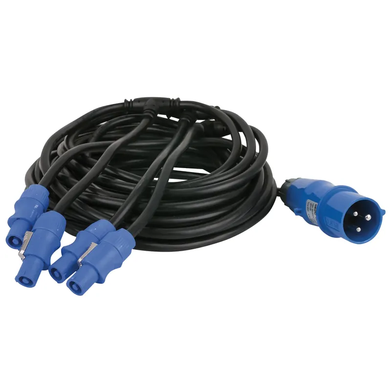DMT Power Cable CEE - powerCON 12 m 4x Powercon Ausgänge 12 m 4x Powercon Ausgänge Kracherpreis