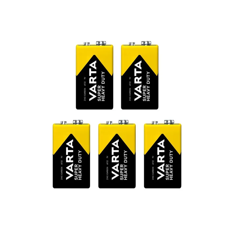5x VARTA Super Heavy Duty 9V Batterie Super-Preis