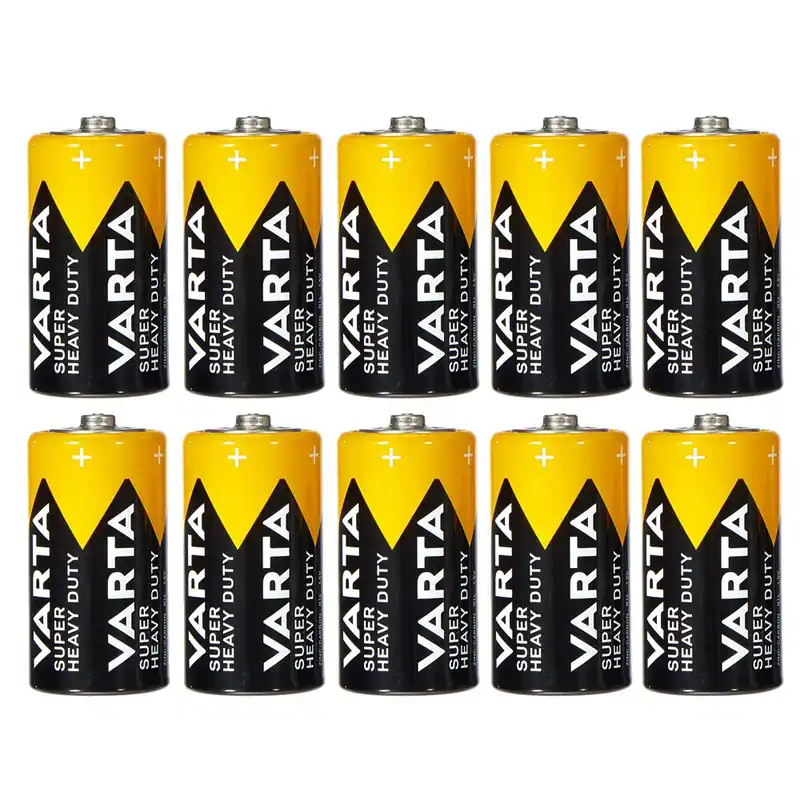 10x VARTA Super Heavy Duty Batterie 1,5V Baby C MN1400 R14 Top-Seller
