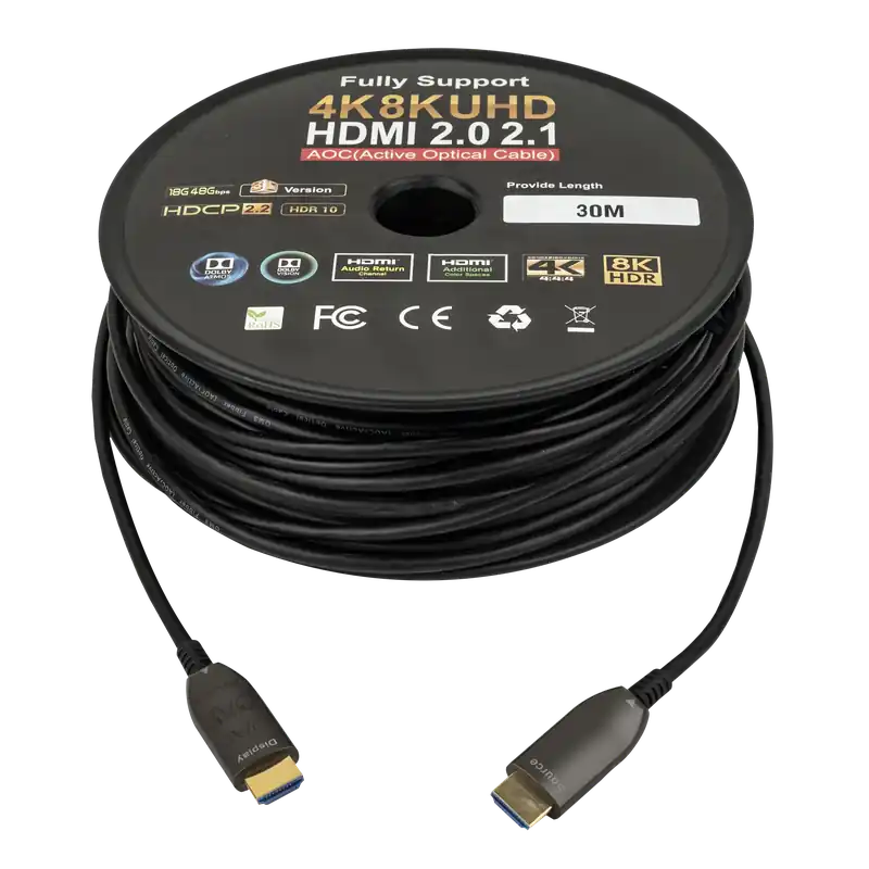 DAP HDMI 2.0 AOC 4K Glasfaserkabel 30 m - Vergoldet Sichere Zahlung